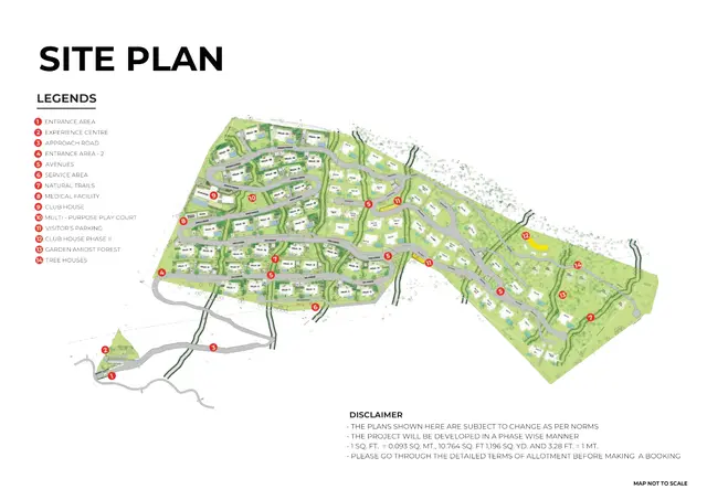 Eldeco Terra Grande Kasauli Hills site plan with clubhouse, trails, play court and tree houses