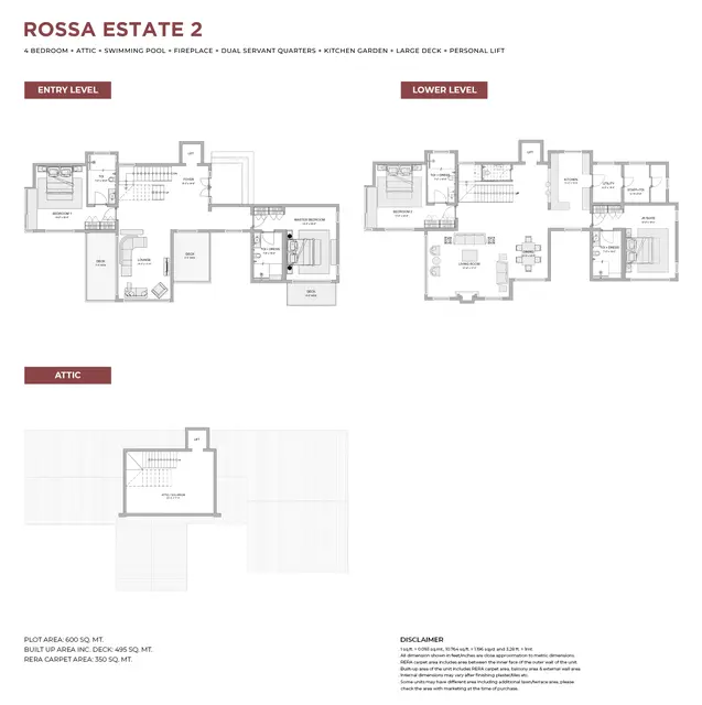 Eldeco Terra Grande Rishikesh Hills Rossa Estate 2 4 BHK villa floor plan