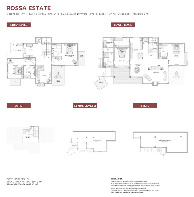 Eldeco Terra Grande Rishikesh Hills Rossa Estate 4 BHK villa floor plan