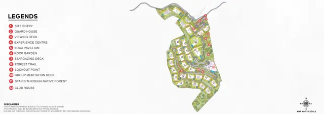 Eldeco Terra Grande Rishikesh Hills site plan with clubhouse, yoga pavilion and stargazing deck