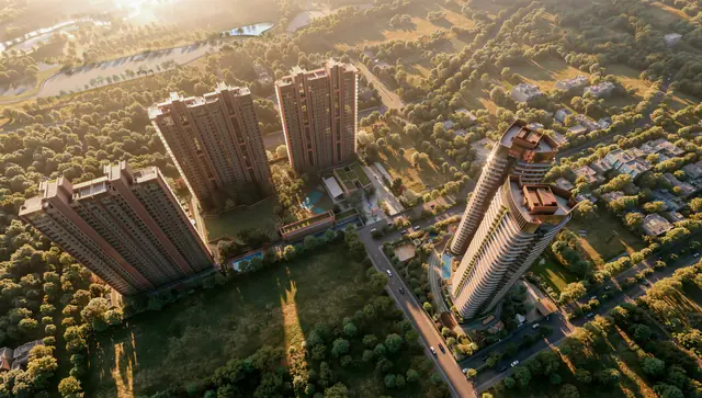 Eldeco Terra & Sol aerial render, Sector 80 Gurugram (artist's impression)